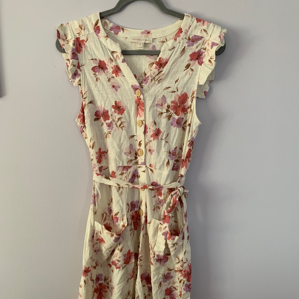 Cream floral dress